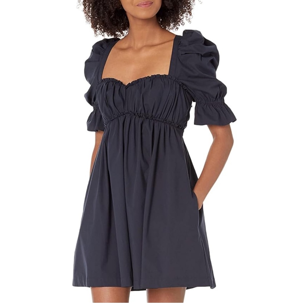 CINQ À SEPT
Jovi Open Back Babydoll Dress In Navy Blue